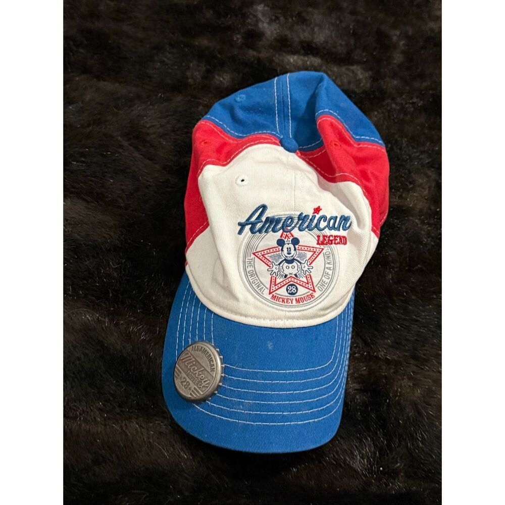 Disney Park Hat Unisex Adjustable Blue Mickey American Legend Strapback Baseball